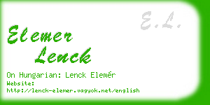 elemer lenck business card